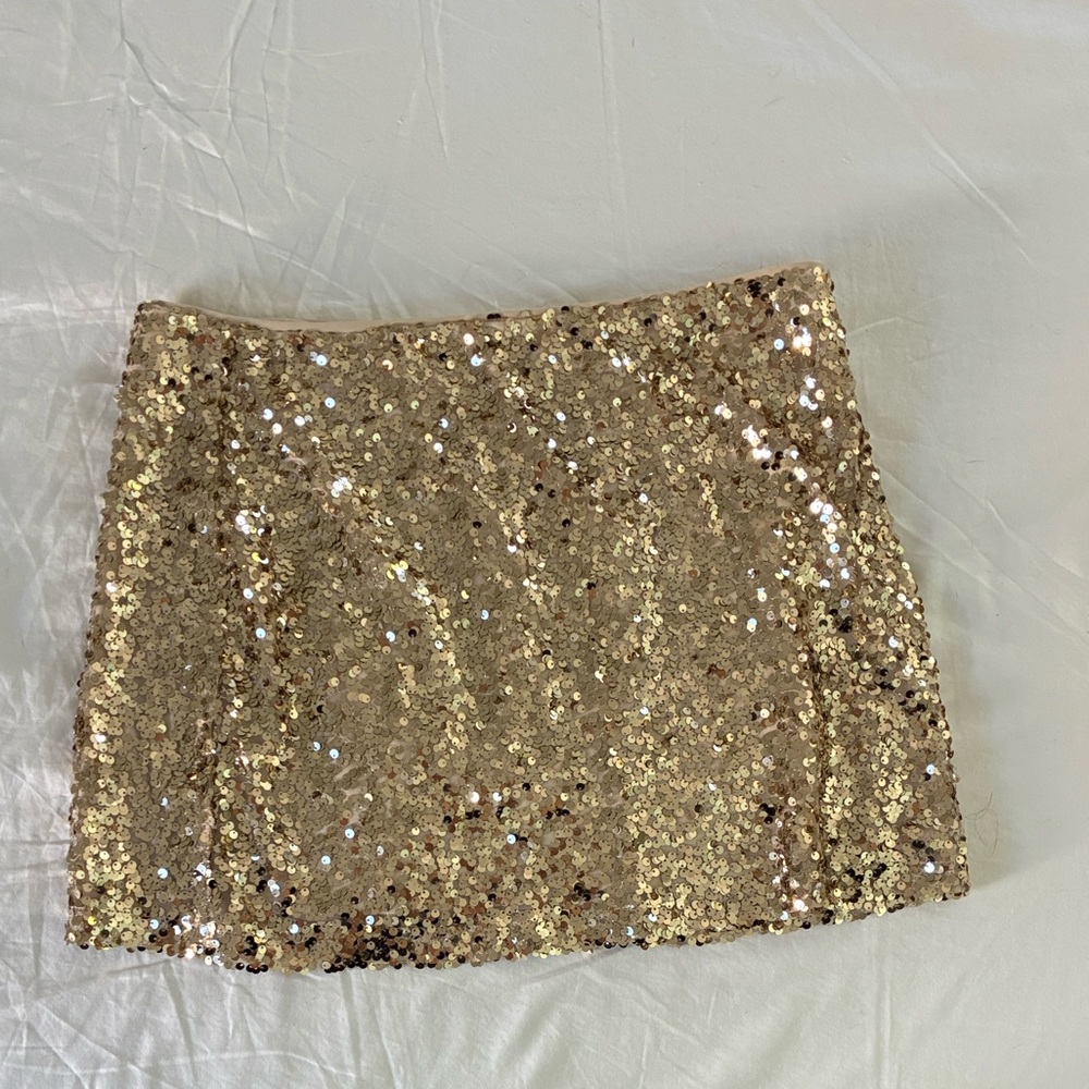 ASOS Gold Sequin Mini Skirt mermaid bachelorette